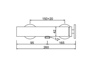 TOMEO 6340010T - External 2 hole single handle shower mixer by QD Magistro Lab - view 3